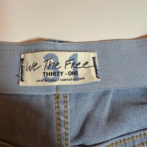 We The Free Free People Flare Jeans Light Wash Size 31 Stretch Denim High Rise R - Picture 4 of 6